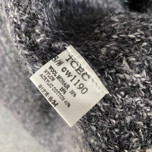 TCEC Cardigan Women's Small Medium S/M Knitted Gray Wool Blend Adults - Picture 4 of 8